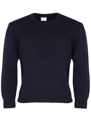 Pull-over col rond coloris bleu marine