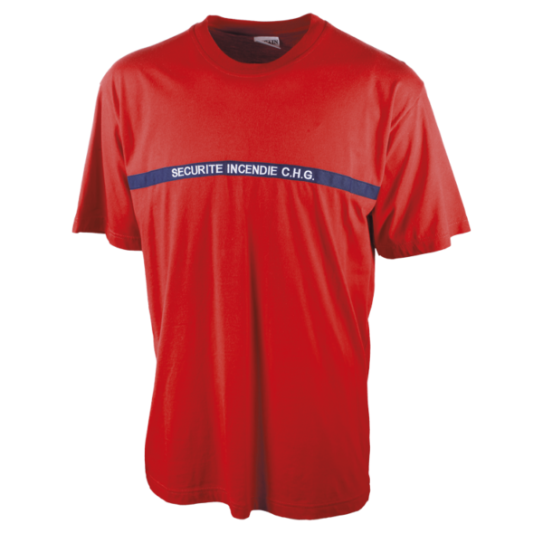 Tee shirt ERP Rouge bande marine