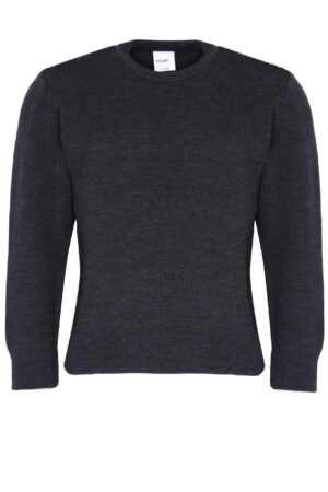 Pull-over col rond coloris gris anthracite